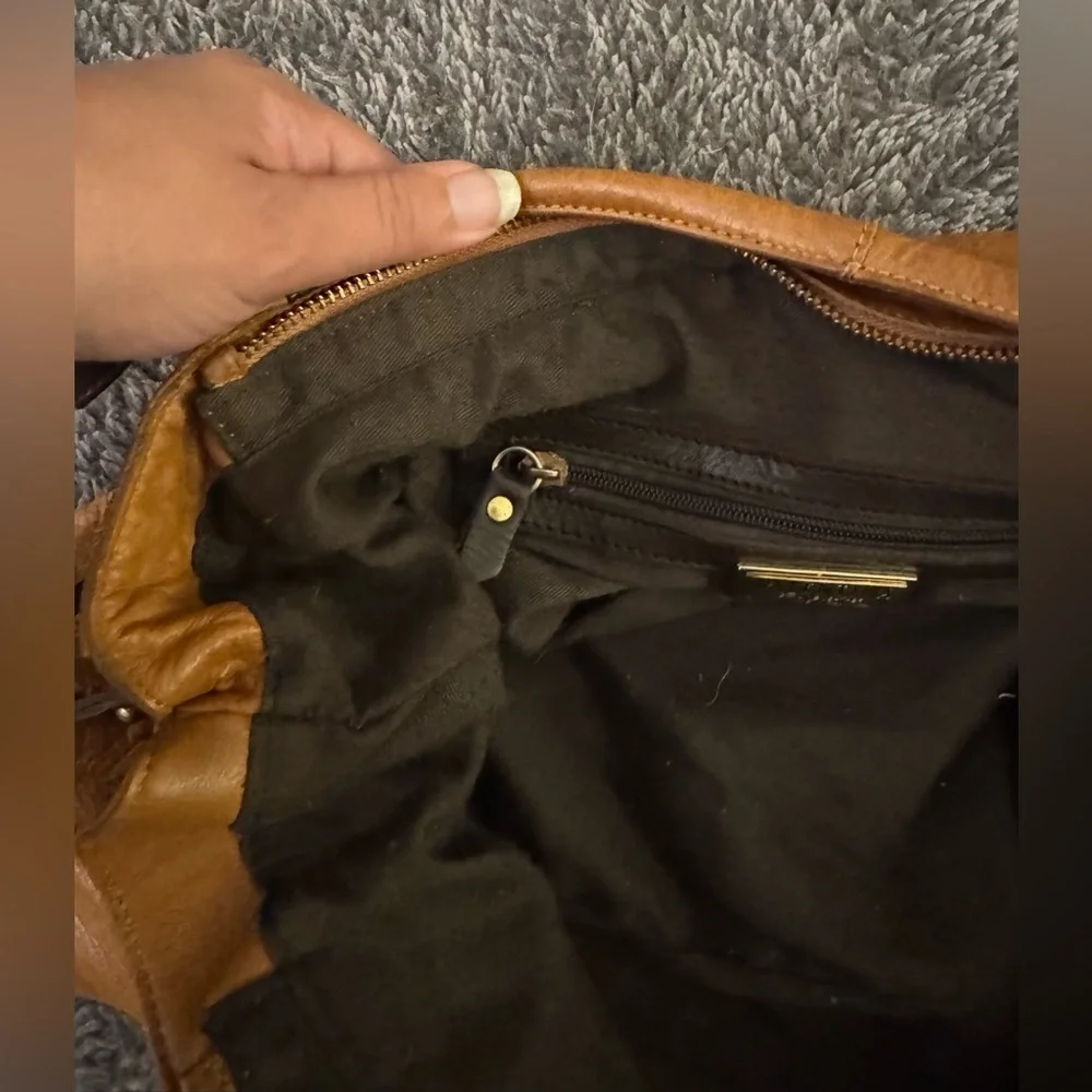 VALENTINA Brown Leather Shoulder Bag